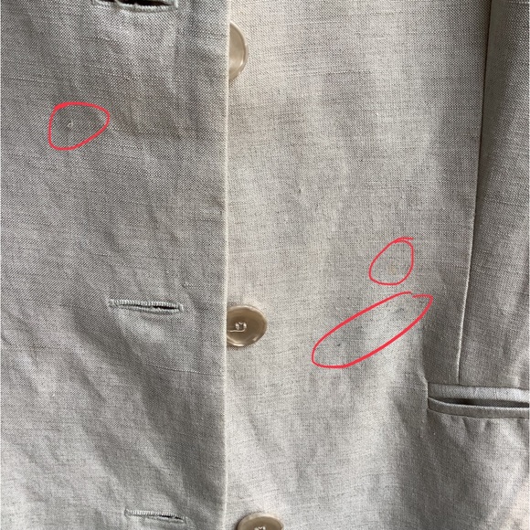 EUC vintage linen tunic suit jacket - Picture 10 of 12